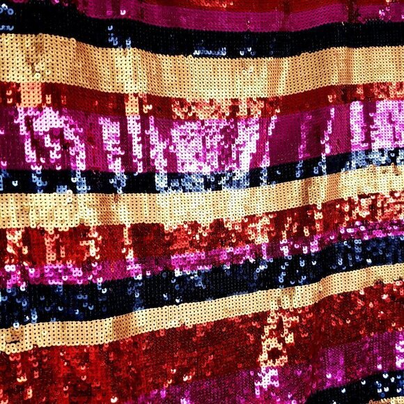 Trina Turk Breene short sleeve multi color sequin - Picture 4 of 9